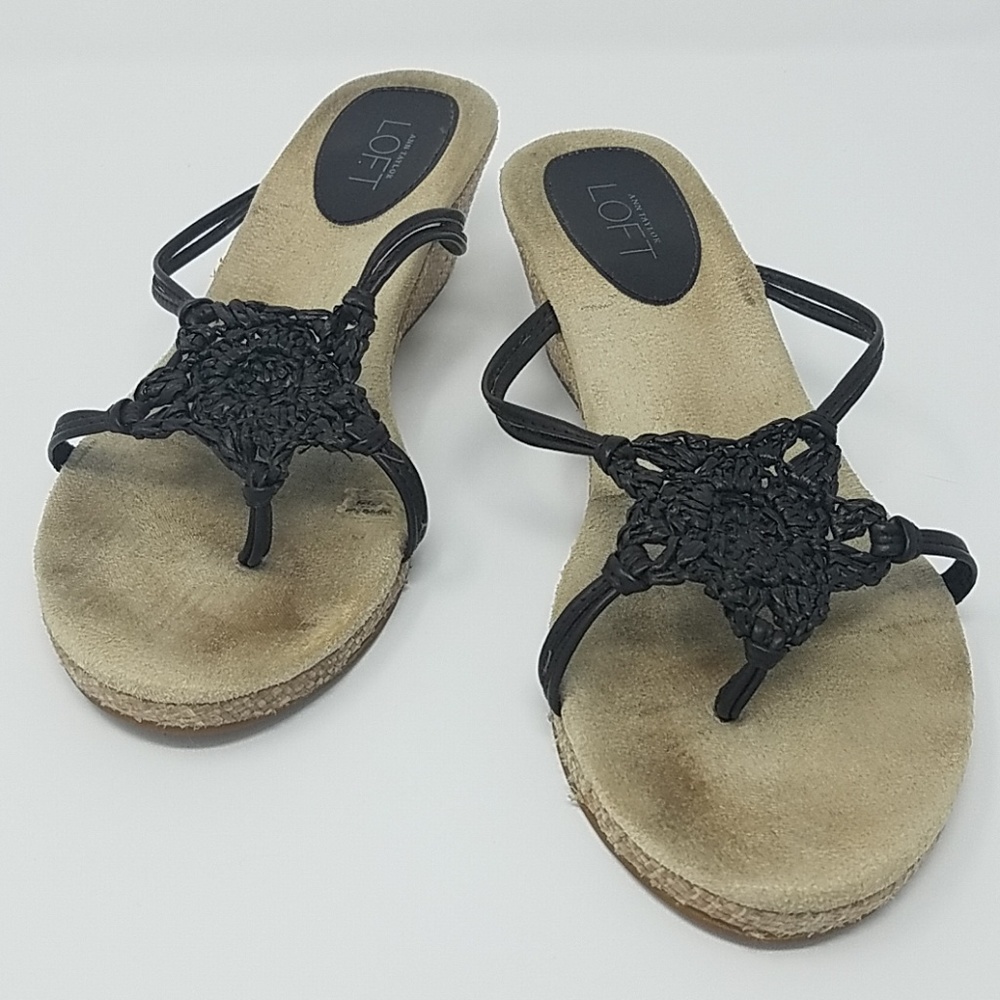 Ann Taylor Loft Wedge Sandals